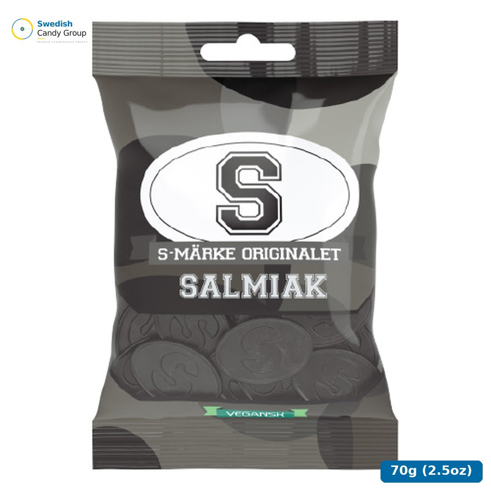Candy People S-Märke Salmiak 70G — 18 bags