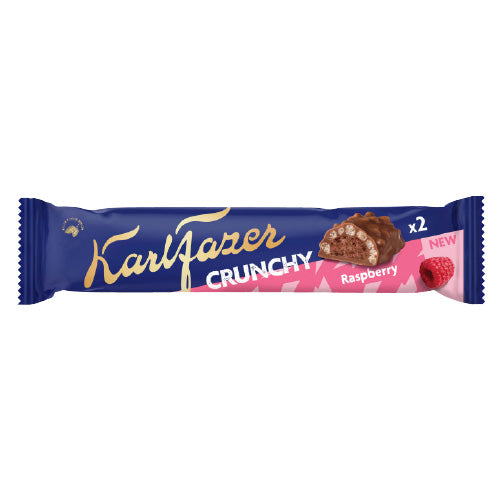 Karl Fazer Crunchy Raspberry 50g Double — 24 x 50g