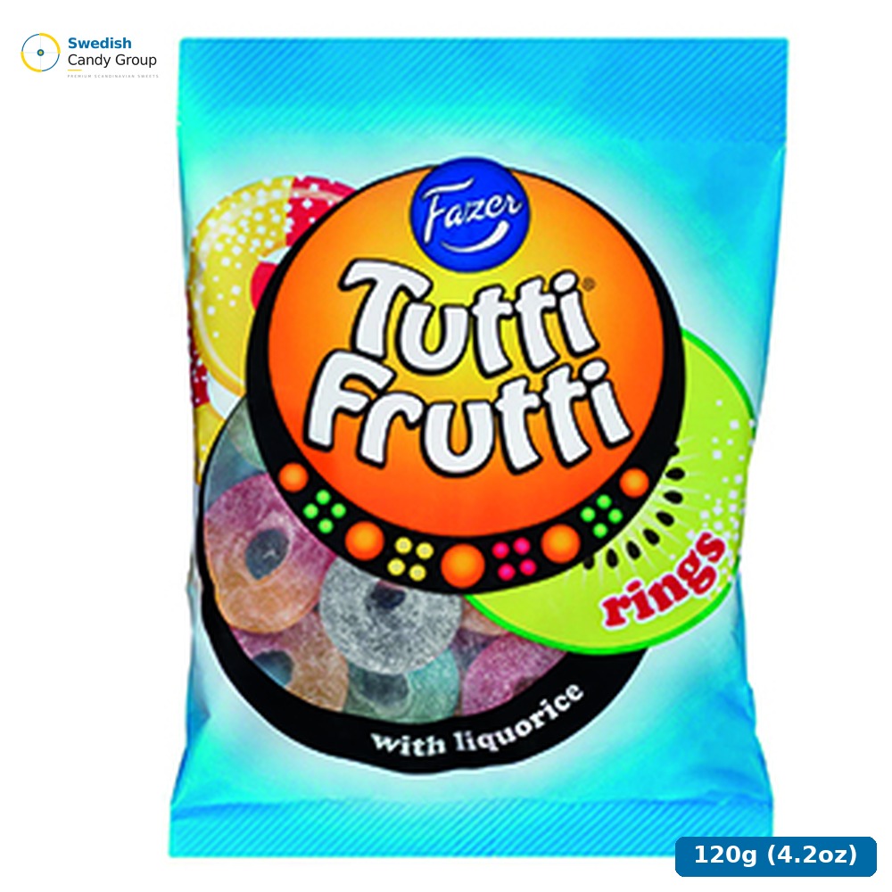 Fazer Tutti Frutti Rings 120G - 24 St — 24 bags