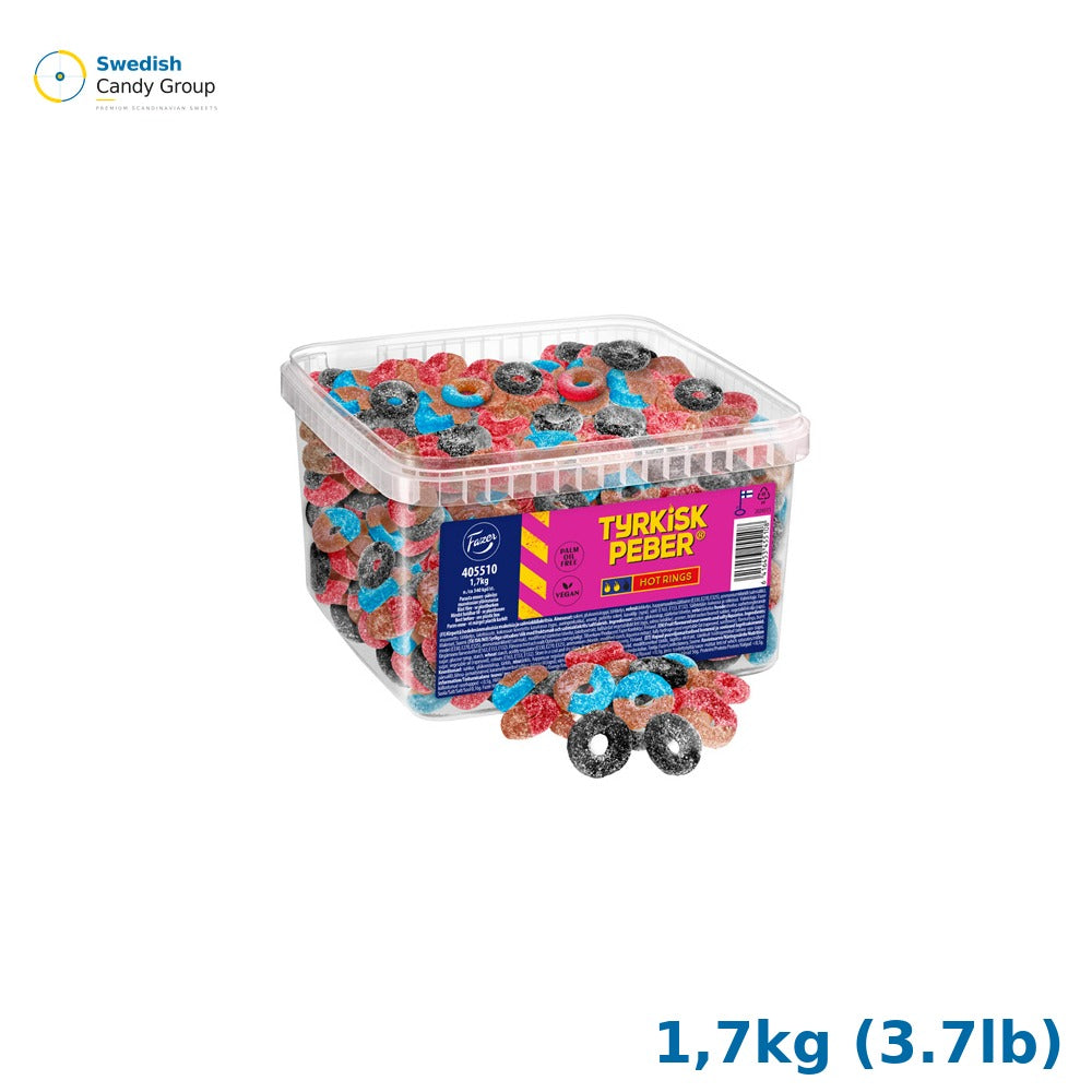 Fazer Tyrkisk Pepper Hot Rings — 1,7kg (3.7lb)