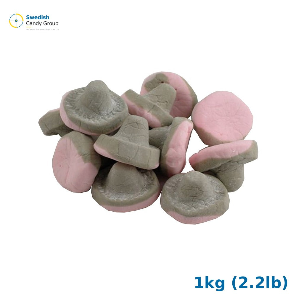 Franssons Raspberry Licorice Svamp — 1kg (2.2lb)