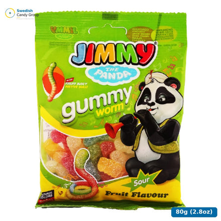 Jimmy Sour Worm 80G — 12 Beutel