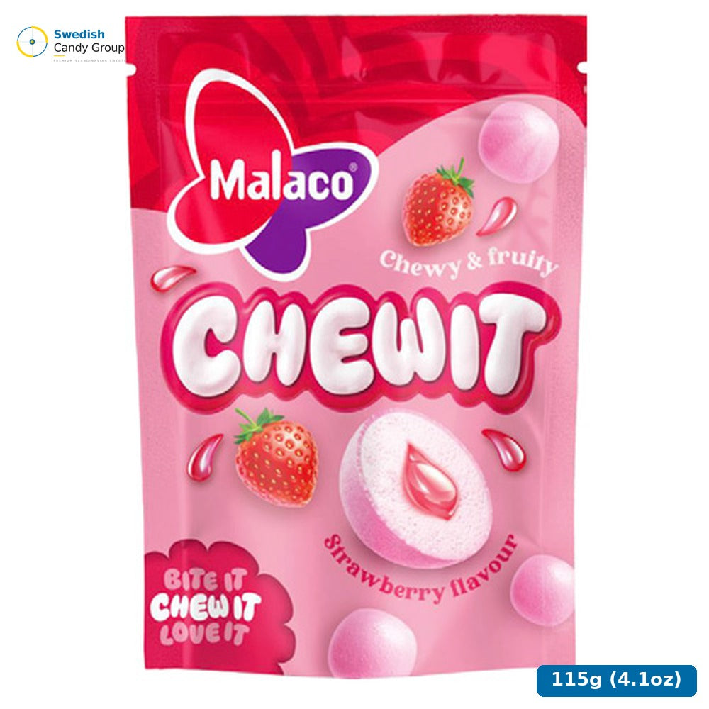 Cloetta Malaco Chewit Strawberry 9X115G — 9 bags