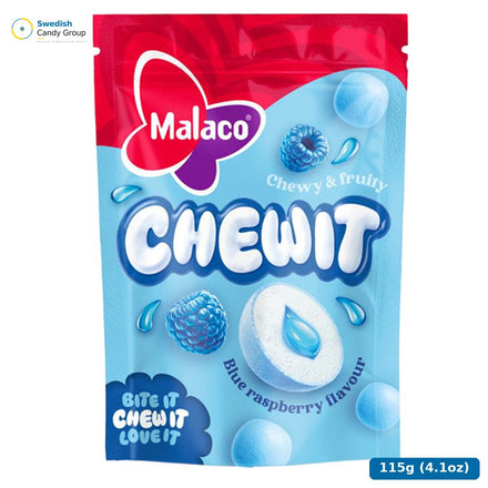 Malaco Chewit Blue Raspberry 9X115G — 9 Beutel