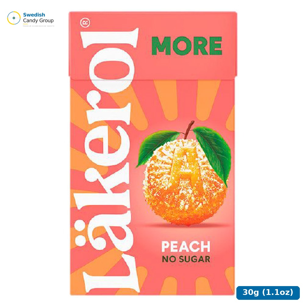 Cloetta Läkerol More Peach 16 X 30 G — 16 bags