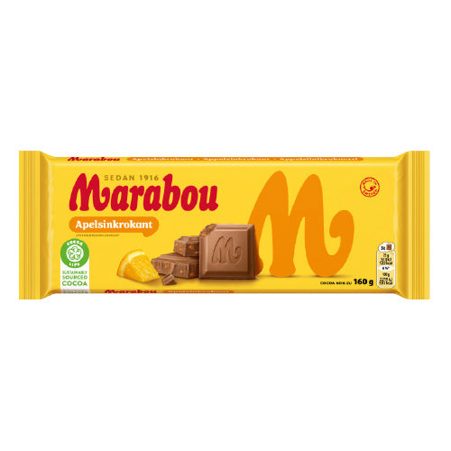 Marabou Orange Crunch 160g — 16 x 160g