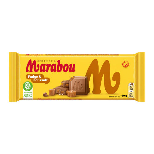 Marabou Fudge Sea Salt 160g — 16 x 160g